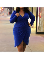 Irregular Plus Size Bodycon Dress