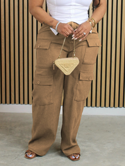 Corduroy Drawstring Multi Pocket Cargo Pants