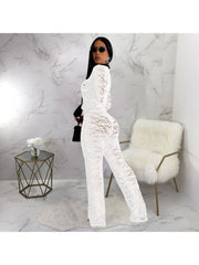 Patchwork Lace Skinny Jumpsuits