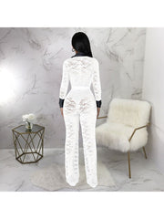 Patchwork Lace Skinny Jumpsuits