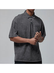 Solid Color Pure Color Leisure Polo Shirt