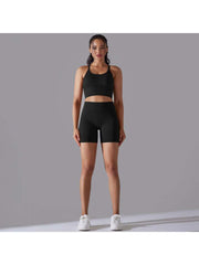 Solid Color Sleeveless Skinny Yoga Sets