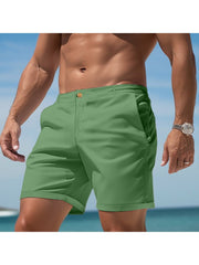 Solid Color Cotton Loose Short Pants