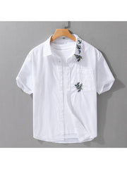 Men's Flower Pattern Cargo Shirts