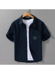 Men's Flower Pattern Cargo Shirts