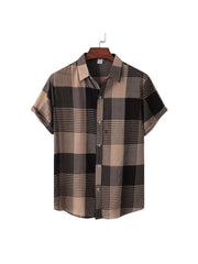 Plaid Cotton Loose Shirts