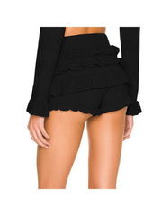 Lacework Patchwork High Rise Shorts