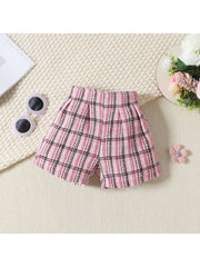 Bow Smocking Plaid Girl Clothing Sets