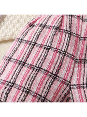 Bow Smocking Plaid Girl Clothing Sets