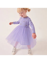 Patchwork Crewneck Cotton Girl Dresses