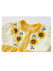 Flower Crewneck Cotton Sleepsuits