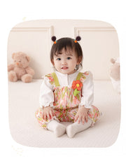 Flower Crewneck Cotton Sleepsuits