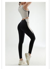 Colorblock Crewneck Skinny Yoga Sets