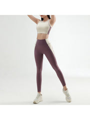 Colorblock Crewneck Skinny Yoga Sets