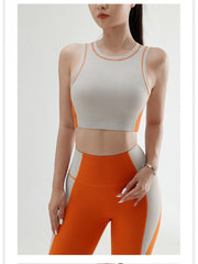 Colorblock Crewneck Skinny Yoga Sets