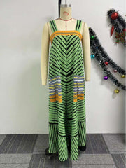 Colorblock Striped Wide Leg Jumpsuits