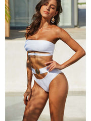 Solid Color Mid-rise Fitted Bikinis