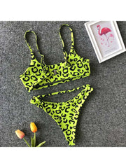 Solid Color Low Rise Fitted Bikinis