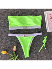 Colorblock Low Rise Fitted Bikinis