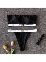 Colorblock Low Rise Fitted Bikinis