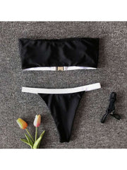 Colorblock Low Rise Fitted Bikinis