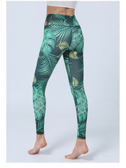 Fresh Abstract Printing High Rise Slim Leggings