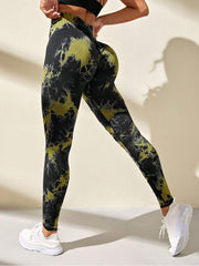 Tie Dye Hollow-out Ripped Leggings