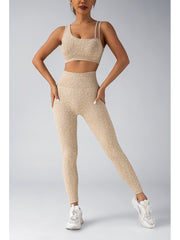 Leopard Asymmetrical One-shoulder Yoga Sets