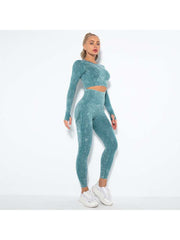 Solid Color Washed Yoga Sets