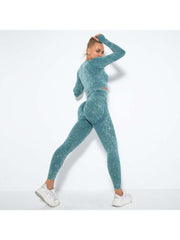 Solid Color Washed Yoga Sets