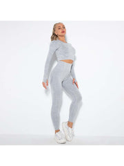 Solid Color Washed Yoga Sets