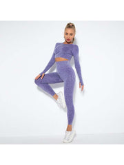 Solid Color Washed Yoga Sets