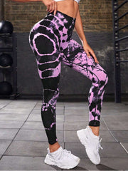 Tie Dye High Rise Bodycon Leggings