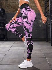 Tie Dye High Rise Bodycon Leggings