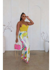 Colorblock Tassel High Rise Pants