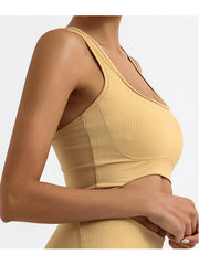 Asymmetrical Hem Ribbed Cross Belt Bodycon Tank &amp; Top