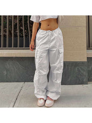 Lace Up Cargo Pocket Leisure Streetwear Pants