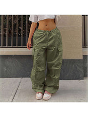 Lace Up Cargo Pocket Leisure Streetwear Pants