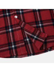 Plaid Hooded Cotton Shirts