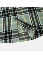 Plaid Hooded Cotton Shirts