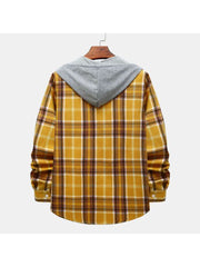 Hooded Long Sleeve Cotton Shirts