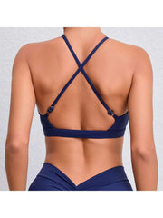 Solid Color Halter Neck Backless Tank &amp; Top