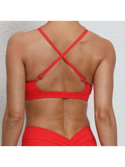 Solid Color Halter Neck Backless Tank &amp; Top