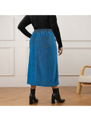 Solid Color Cotton High Rise Skirts