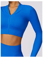 Solid Color High Rise Over Sleeve Yoga Sets