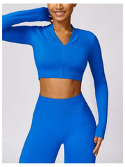 Solid Color High Rise Over Sleeve Yoga Sets