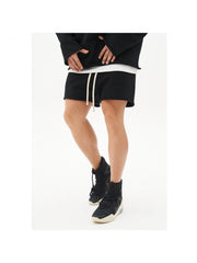 Men's Fitness Loose Casual Long Sleeve Sweater And Shorts Set