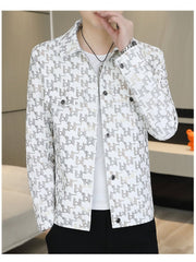 Contrast Color Pattern Trendy Jackets