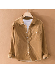 Pure Color Corduroy Shirts