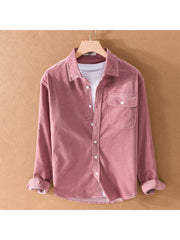 Pure Color Corduroy Shirts